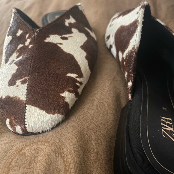 Zara Cow Flats Leather sz 36! - Picture 3 of 3
